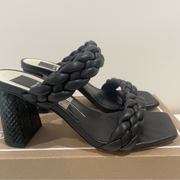 Dolce Vita PAILY Black Heels Braided Design - Picture 13 of 16